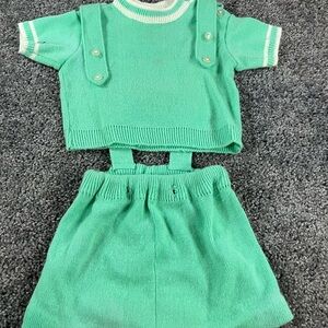 Vintage Cloud Soft Green 2-Piece Outfit 9mos